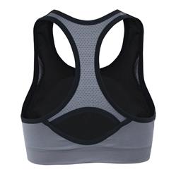 Women's Gray High Impact Workout Yoga Running Sports Bras Racerback N14714