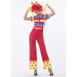 Women's Clown Costume, Clown Cosplay Costume, Clown Costume Women, Happy Clown Costume, Halloween Women Clown Costume, #N14767