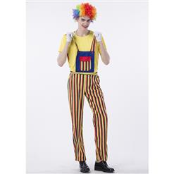 Men's Clown Costume, Clown Cosplay Costume, Clown Costume Men, Happy Clown Costume, Halloween Men Clown Costume, #N14768