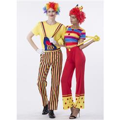 Funny Circus Clown Adult Couple Costume N14769