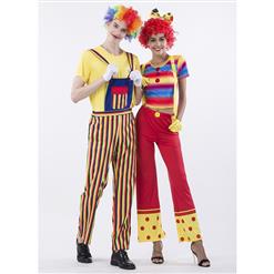 Funny Circus Clown Adult Couple Costume N14769