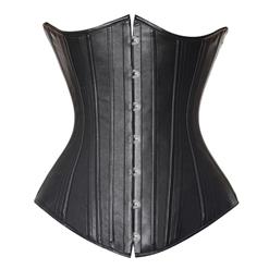 Authentic Steel Boned Underbust Leather Corset, Underbust Leather Corset, Steel Boned Underbust Corset, #N1482