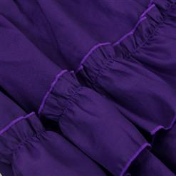 Victorian Steampunk Gothic Short Front Ruffle Skirt N15063