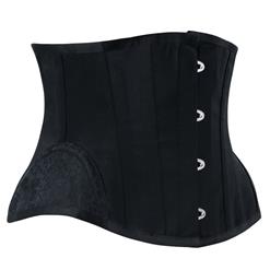 Women's Retro Jacquard 16 Steel Bones Waist Cincher Underbust Corset N15323