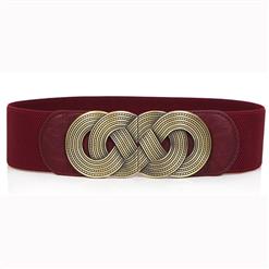 Leather Corset Belt, Buckle Fastening Waist Belt, Elastic Waist Belt, High Waist Corset Belt, Fashion Waist Belt, #N15359