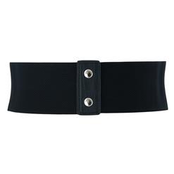 Women's Punk Faux Leather Metal Rings Rivets Decorated Girdle Wide Waist Belt N15383