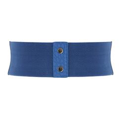Women's Punk Faux Leather Metal Rings Rivets Decorated Girdle Wide Waist Belt N15386