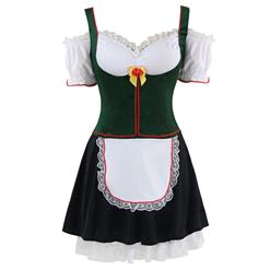 Women's Sexy Dark Green Adult Beer Girl Oktoberfest Serving Costume N15693