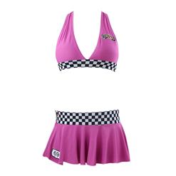 Sexy Sleeveless Halter Bra Top and Mini Skirt Speed Racer Cosplay Lingerie Set N16004