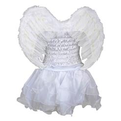 Sweet Pure White Angel Corset and Tutu Skirt Costume Set N1614