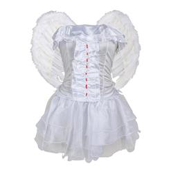 Sweet Pure White Angel Corset and Tutu Skirt Costume Set N1614