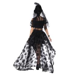 Women's Sexy Off Shoulder Ruffled Crop Top with High Waist Elastic High Low Skirt Sets N16173