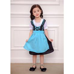 Girl's Oktoberfest Costume, Girl's Lovely Maid Cosplay Costume, Classic Oktoberfest Performance Costume, Lovely Beer Girl Costume for Girl, Gril's Oktoberfest Dress with Apron, #N16284