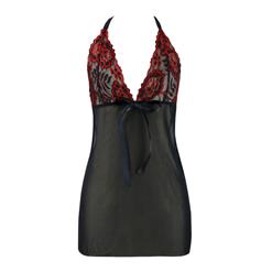 Sexy Black See Through Mesh Babydoll Nightwear Lingerie N16411