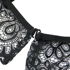 Charming Black Floral Lace Bra Top and Panty Lingerie Set N16413