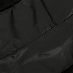 Sexy Black Sleeveless V Neck Faux Leather Mini Bodycon Club Dress N16454