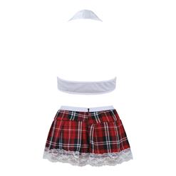 Sultry School Girl Roleplay Cosplay Adult Costume Plaid Skirt Set N16527