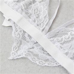 Sexy Charming White Super Soft Lace Cut Out Bralette Bra Top N16552