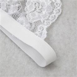 Sexy Charming White Super Soft Lace Cut Out Bralette Bra Top N16552