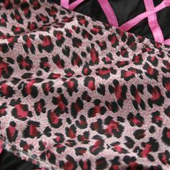 Sexy Pink & Black Leopard Set Costume N1656