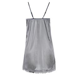 Sexy Gray Shoulder Strap Lace Babydoll Nightgown Sleepwear Night Dress N16693