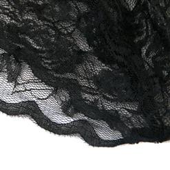 Sexy Black Oblique Neck Mesh Splicing Cut Out Bodysuit Lingerie N16819