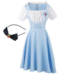 2Pcs Lovely Lolita Adult Maid Fancy Dress Cosplay Costume N17038