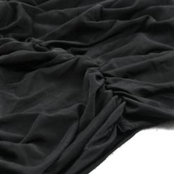 Sexy Black Halterneck Sleeveless Ruffle Clubwear Bodycon Mini Dress N1767
