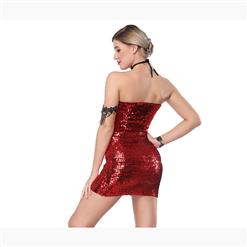 Sexy Strapless Bodycon Mini Dress With Sequins N17715