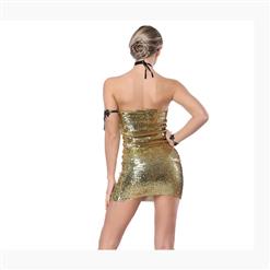 Sexy Strapless Bodycon Mini Dress With Sequins N17716