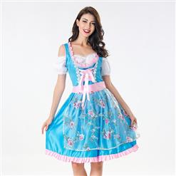 Oktoberfest Cheer Costume, Women's Beer Girl Costume, Bavarian Beer Girl Costume, Traditional Bavarian Girl Costume, Oktoberfest Fraulein Dress Costume, #N18008