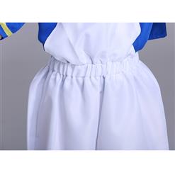 4PCS Retro Kid's Sailor Costume Sailor Shirt and Suspenders Cosplay Set N18305