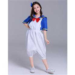 4PCS Retro Kid's Sailor Costume Sailor Shirt and Suspenders Cosplay Set N18305