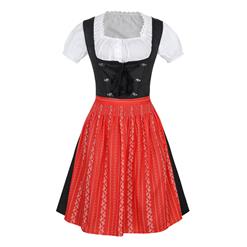 Traditional Bavarian Beer Girl Role Play Dress Adult Oktoberfest Costume N18311