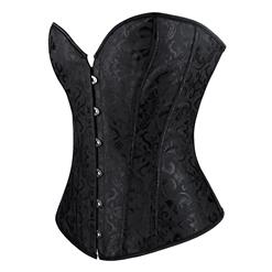 Vintage Palace Jacquard Body Shaper Strapless Overbust Corset N1852