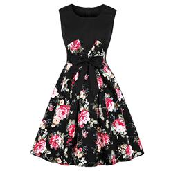 Retro Dresses for Women 1960, Vintage Dresses 1950's, Vintage Dress for Women, Floral Print Dresses for Women, Vintage Spring Dresses for Women, #N18645