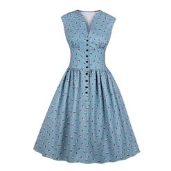 Cute Swing Dress, Retro Dresses for Women 1960, Vintage Dresses 1950's, Plus Size Summer Dress, Vintage Dress for Women, Vintage Floral Print Dresses for Women, Vintage Spring Dresses for Women, #N18668