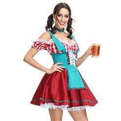 Traditional Bavarian Beer Girl Role Play Dress Adult Oktoberfest Costume N18681