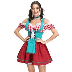 Traditional Bavarian Beer Girl Role Play Dress Adult Oktoberfest Costume N18681