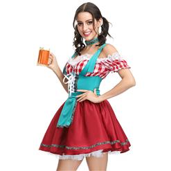 Traditional Bavarian Beer Girl Role Play Dress Adult Oktoberfest Costume N18681