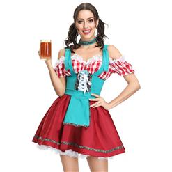 Traditional Bavarian Beer Girl Role Play Dress Adult Oktoberfest Costume N18681