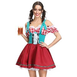 Traditional Bavarian Beer Girl Role Play Dress Adult Oktoberfest Costume N18681