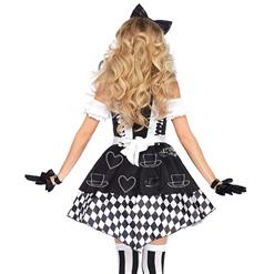 Sexy Wonderland Black and White Alice Mini Dress Cosplay Costume N18682