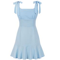 Fashion Summer Mini Dress, Sexy High Waist Dress, Summer Vintage Dresses, Plus Size Summer Dress, Simple Summer Dresses, #N19074