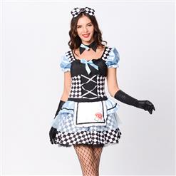 Adult Wonderland Halloween Costume, Cute Alice Wonderland Costume, Ladies' Wonderland Alice Liddle Costume,  Alice Liddle Costume, Alice Bowknot Costume, #N19114