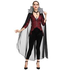 Nobility Vampire Evil Queen Stand Collar Theatrical Halloween Cosplay Costume N19196