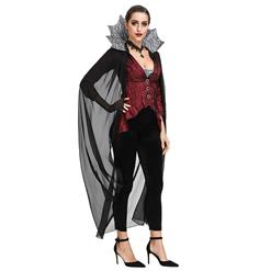 Nobility Vampire Evil Queen Stand Collar Theatrical Halloween Cosplay Costume N19196