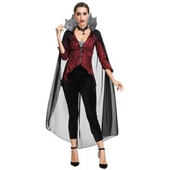 Nobility Vampire Evil Queen Stand Collar Theatrical Halloween Cosplay Costume N19196