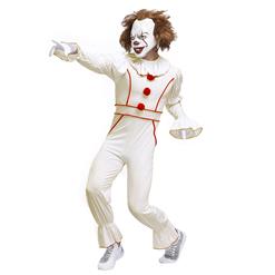 Men's Horror Clown Movie Circus Party Scary Halloween Adult Cosplay Costume N19398