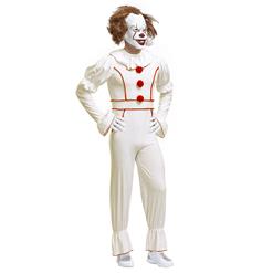 Men's Horror Clown Movie Circus Party Scary Halloween Adult Cosplay Costume N19398